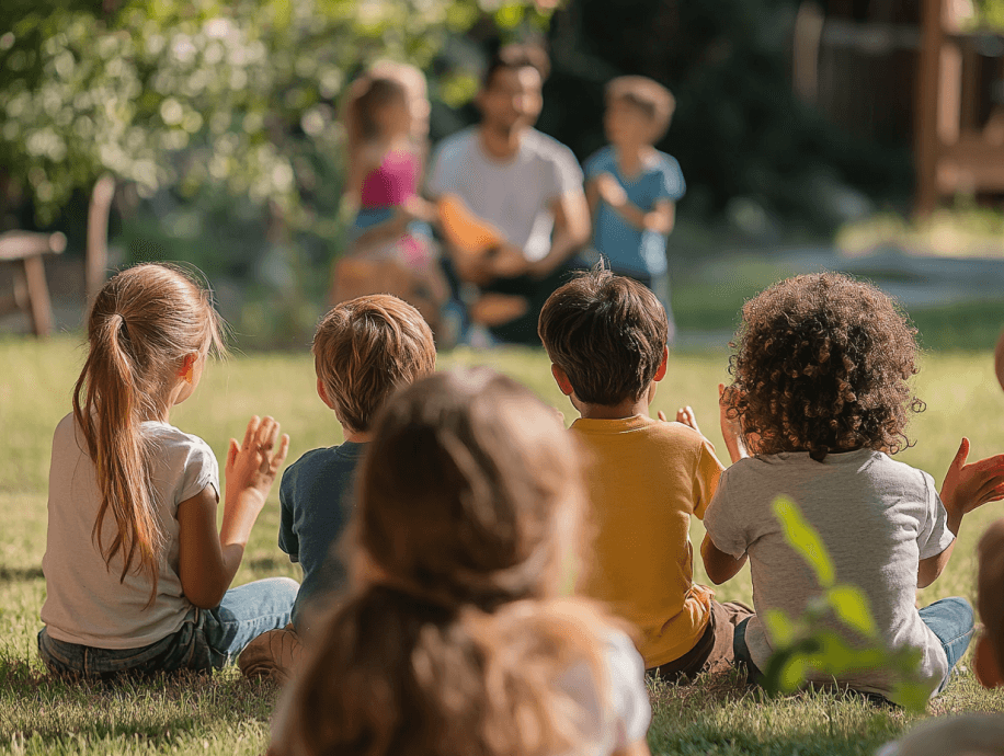 Kinder bei einer Party im Freien